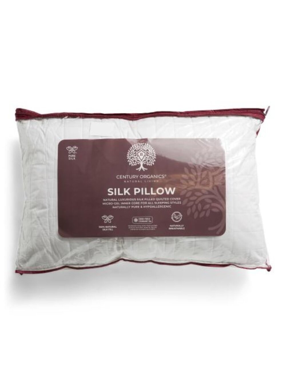 CENTURY ORGANICS Silk Filled Year Round Luxury Pillow